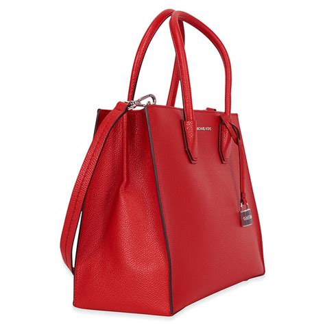 michael kors mercer large red tote|Michael Kors mercer large.